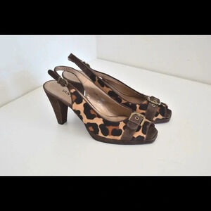 VanEli peep toe sling back pumps